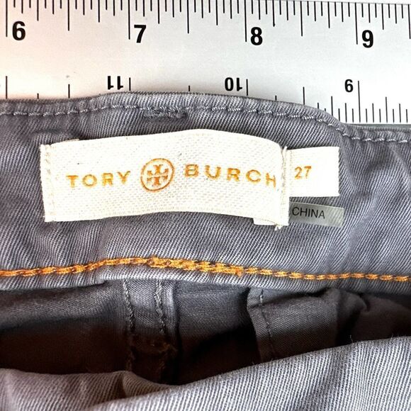 Tory Burch Light Grey Cotton Chino Pants Women’s 28 - Picture 4 of 11